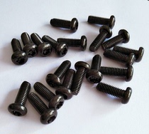 M2 5M3M4M5 304 stainless steel black pan head round head inside plum blossom anti-theft anti-removal screw plating black zinc