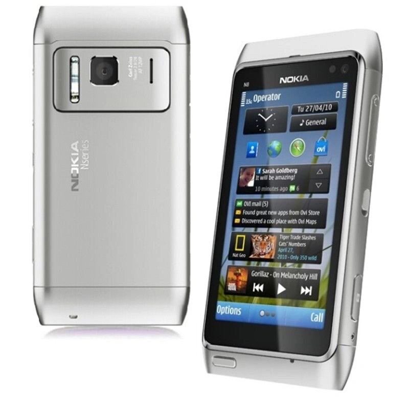 Nokia N8 Aluminum Alloy Shell Design, Classic Symbian System Camera Phone, Suitable for Collection or Backup Use
