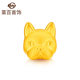 Cai Bai Jewelry Gold Fortune Beads Cute and Adorable Pure Gold Zodiac Dog Fortune Beads Q-Version French Bulldog Woven Beads