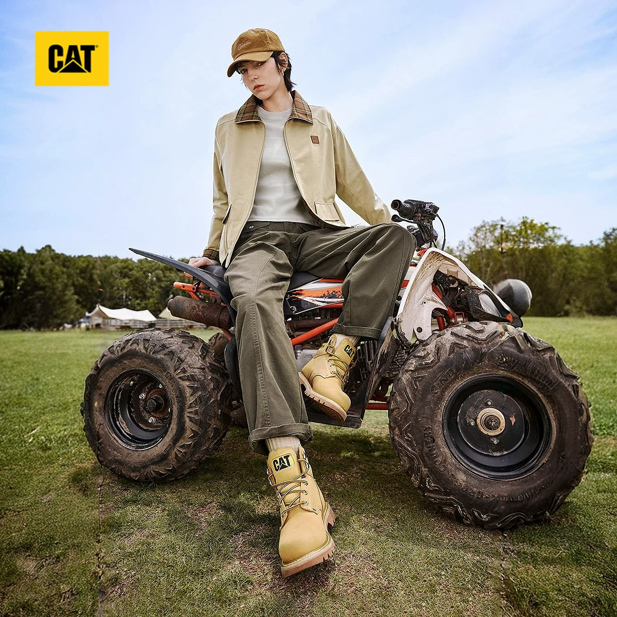 CAT Carter's весна новая женская ретро фланелевая клетчатая подкладка Harrington куртка, в стиле ТЦ