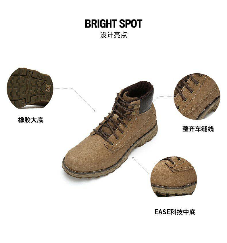 CAT извозчик осень и зима мужской INTAKE воловья кожа кожа случайный Ботинок механическая обработка Ботинок торговый центр в этом же моделье ревень Ботинок       