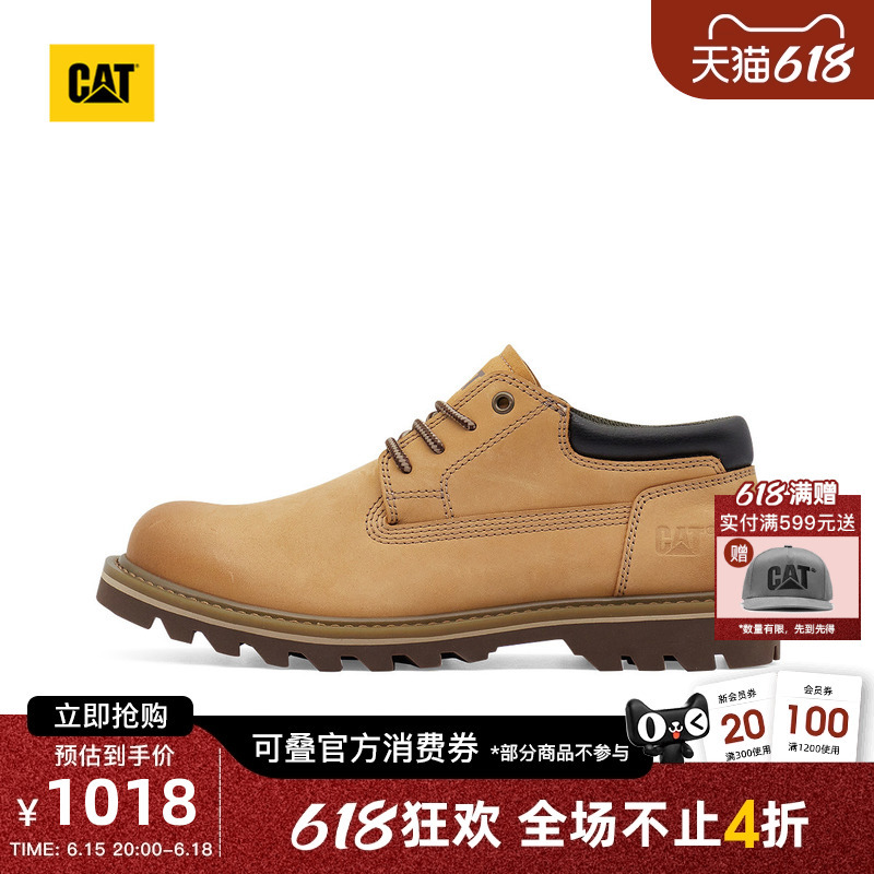 Cat 26 Spring New Men's Fashion Commuter Leather Derby Shoes Mid-Top Work Boots Same Style as in Shopping Malls