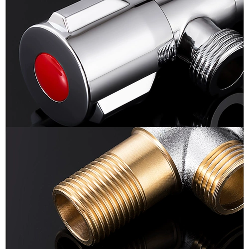 Треугольный клапан All -Copper 304 из нержавеющей стали дома горячий и холодный водный клапан в одном ден