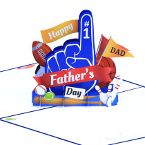 Fathers Day gift thanksgiving blessing three-dimensional greeting card for dad 3D three-dimensional hollow paper sculpture creative birthday gift