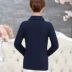 Mùa xuân mới thêu áo thun cotton cho mẹ trung niên với áo sơ mi dài tay giản dị 40-50 tuổi