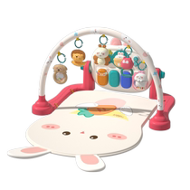 Multifunctional fitness rack for infants and toddlers 6 months old newborn double-sided pedal piano toy 0-1 year old baby exercise rack