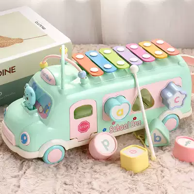 Eight months baby hand piano music educational toys 0-3 years old infants and young children two-in-one eight-tone percussion instrument 4