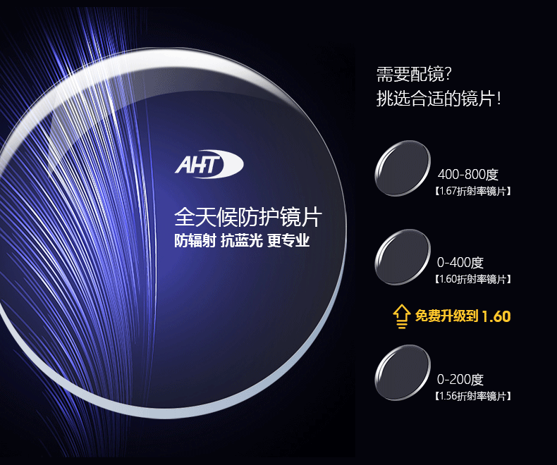 AHT kinh doanh kính chống khung màu xanh nam kính râm máy tính kính mắt khung nam 2018 mới kính mắt nam