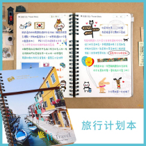 Travel record book book travel diary DIY creative attractions ticket postmark stamp collection commemorative book book notebook B6 Taiwan Zhuyou travel clock in stamp collection