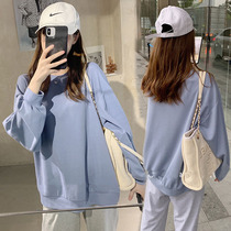 Pregnant womens spring and autumn set fashion 2021 New Net red wild clothes womens coat loose foreign style two-piece set