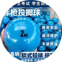 High school entrance examination professional solid ball junior high school standard training blue soft shot put javelin throwing ball solid ball 2kg