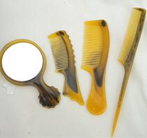 4-piece set of mirror comb dark beef tendon comb folding constantly flat comb horn comb student comb family comb mirror comb set