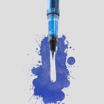 Transparent demonstration piston ink pen type soft brush Xiaokai Xiuli pen calligraphy color ink and gradient gold powder