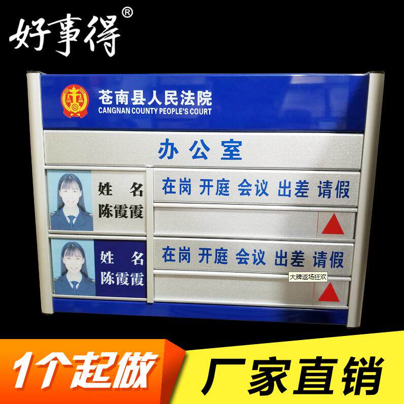 Post card to card aluminum alloy Custom with photo office People go to the signs replacement coroom