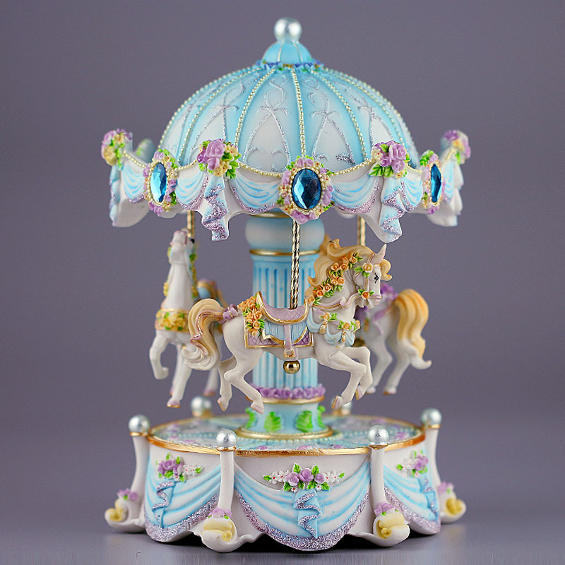 Carousel Eight-soundbox 520 Gift to Girlfriend Swing Piece Music Box Children Girl Hearts Girl Toys Birthday