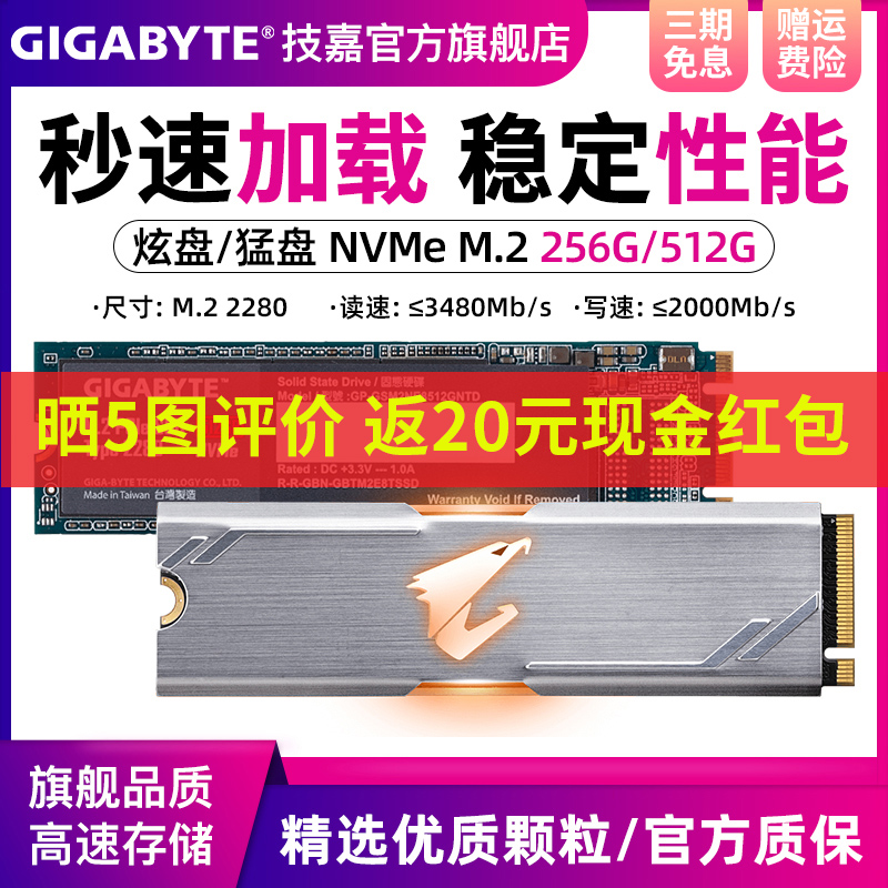 Gigabyte AORUS RGB M 2 NVMe SSD 256G 512G SSD Desktop PC Host 2280