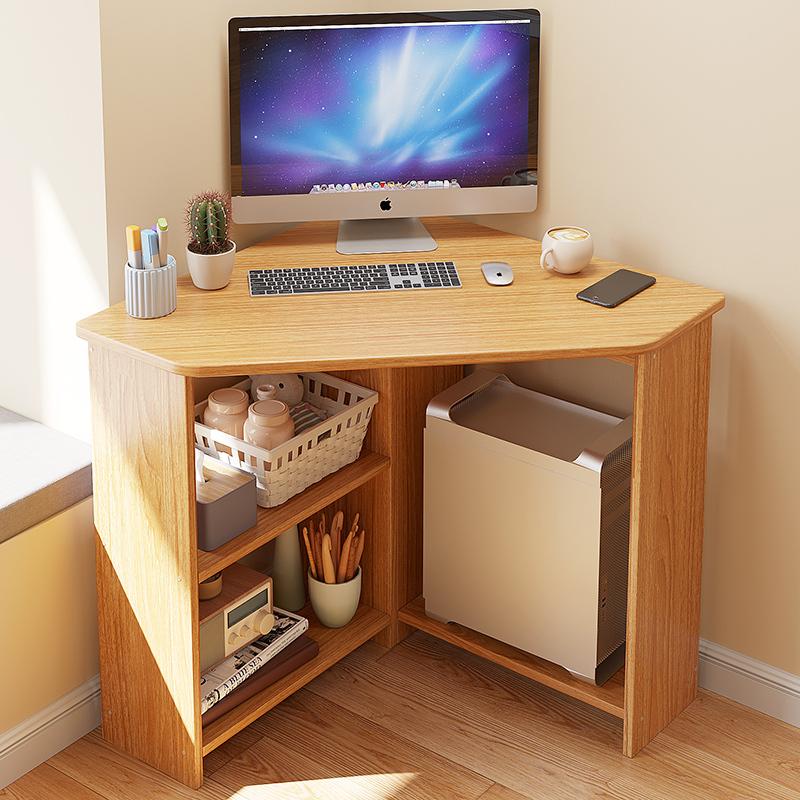 Small Triangular Study Desk, Corner Computer Desk, Simple Home Office Desk, Writing Desk