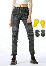 Loong Biker female knight jeans motorcycle riding pants protective locomotive pants casual pants
