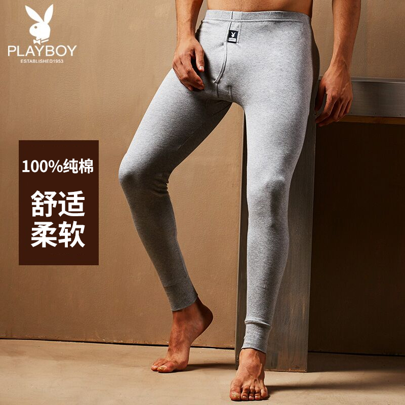 Playboy mens quần mùa thu cotton mỏng quần dòng ấm áp mùa xuân mùa thu / mùa đông xà cạp lỏng quần cotton quần lót.