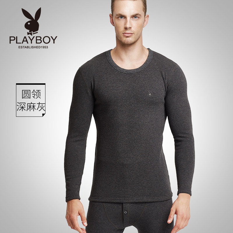 Playboy mens ấm bộ đồ lót mens trái đất và nhung cộng dày quần quần áo mùa thu mùa thu thanh niên trong độ tuổi mùa đông cũ.