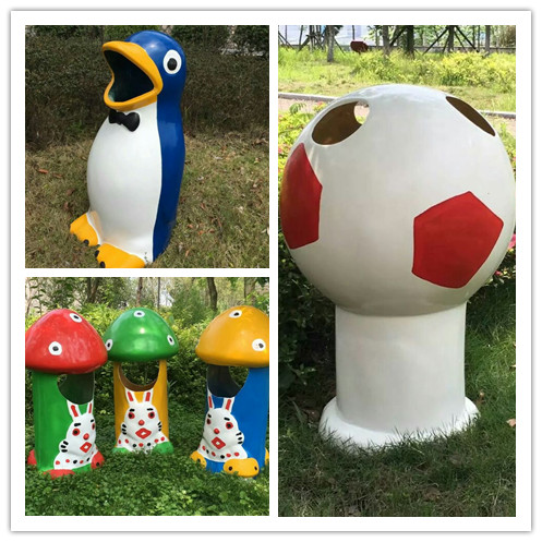 Kindergarten Community Outdoor Animal Fruit Shell Bin Cartoon School Fiberglass Large bin