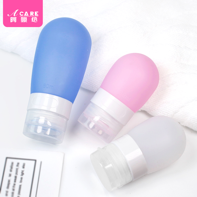 Portable silicone Silicone Bottle Travel Anti-Leak Emulsion Device Squeeze Type Split Split Small Empty Bottle Cosmetic Trial Pack Divider