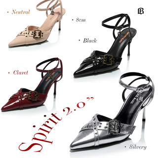 Unicornblood新款轻奢辣妹风四色尖头绑带高跟鞋质感浅口单鞋女鞋