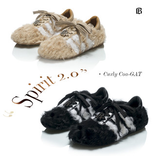 UnicornBlood 琥珀流光真皮羊毛卷德训鞋 秋冬舒适保暖女鞋休闲鞋