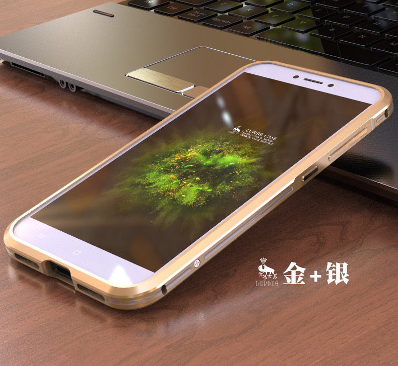 Luphie Bicolor Blade Sword Slim Light Aluminum Bumper Metal Shell Case for Xiaomi Redmi 4X