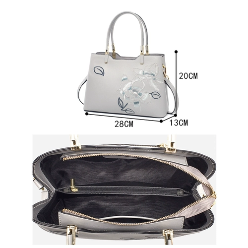 Вместительная и большая сумка через плечо, китайский стиль, с вышивкой, из натуральной кожи, подарок на день рождения