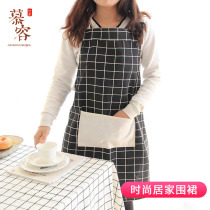 Apron Korean fashion kitchen waterproof and oil-proof sleeveless reverse wear cooking work with sleeves waist male gown adult female
