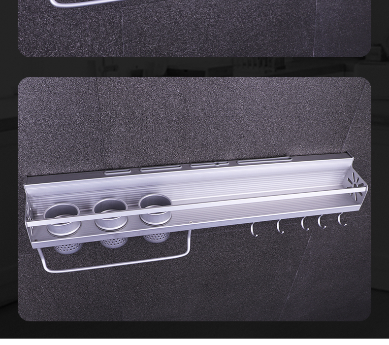 đèn nháy led sao băng Kệ bếp treo tường lưu trữ dao giữ đột lỗ nhỏ cửa hàng cung cấp không gian nhôm gia vị kệ lưu trữ kệ - Thiết bị sân khấu đèn led nháy đuổi