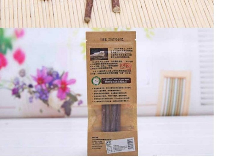 Cat Mong trang trại thú cưng đồ ăn nhẹ gỗ bọ cạp tốt gậy răng hàm làm sạch răng mèo ăn nhẹ 5 gậy mèo mol - Đồ ăn nhẹ cho mèo royal canin cho mèo con