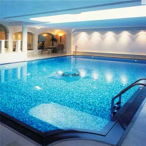 Мозаика, стеклянный уличный нескользящий бассейн