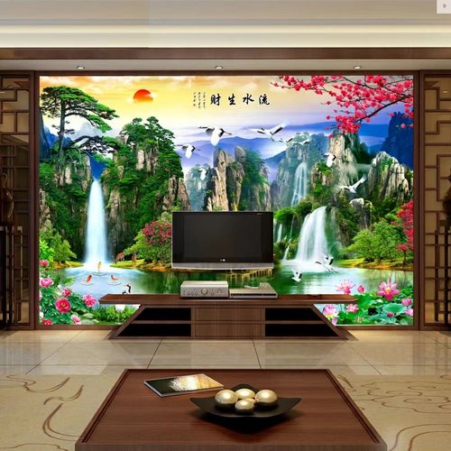 Каменный ландшафтный галерея сосновая телевидение назад плавное китайское индивидуальное настраиваемое настенное богатство
