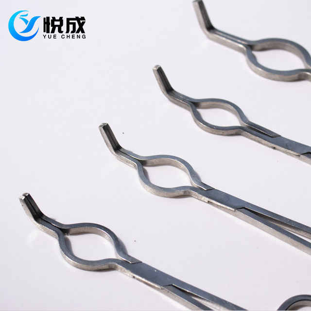 304 stainless steel crucible pliers 20/25/30/35/40/45/50/55/60CM laboratory porcelain crucible clamps high temperature electric furnace clamps square muffle furnace clamps