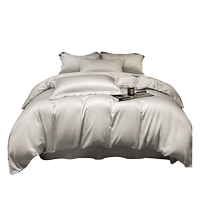 Summer high-end Lenzing Tencel quilt cover single piece silky naked sleeping quilt cover 150x200x230 summer solid color quilt 4