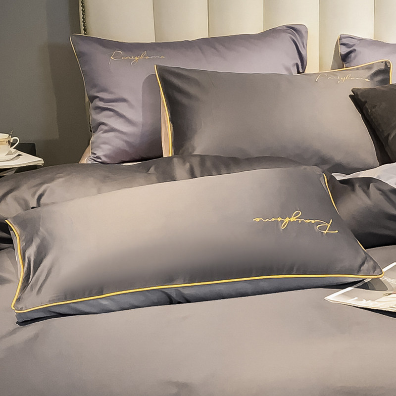 Наволочка из 100% хлопка, однотонная, 60 нитей, 48x74 см, пара