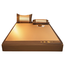 Ice silk mat summer 2024 new rattan grass soft mat student dormitory single bed sheet three-piece set machine washable