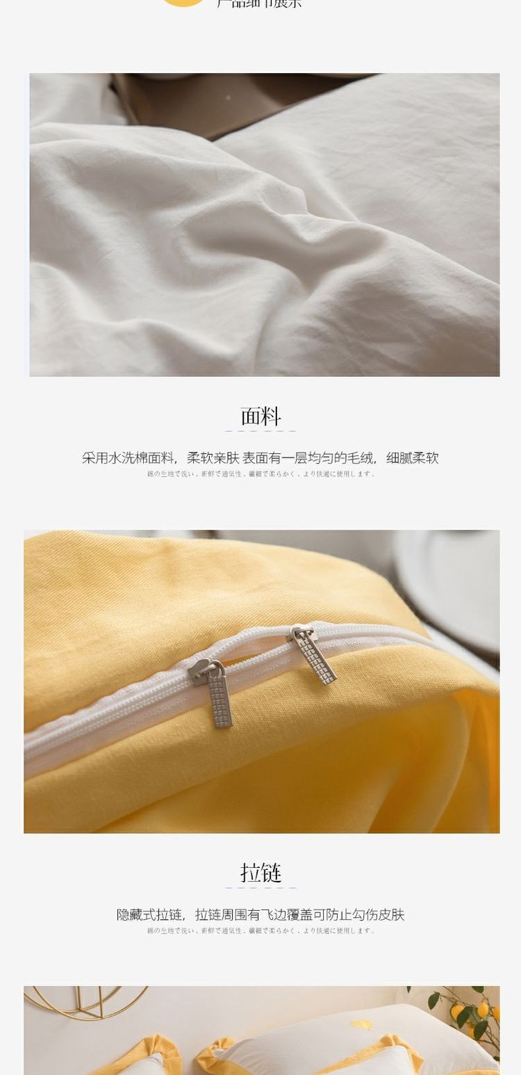 Bộ đồ giặt bốn mảnh bằng vải cotton màu đỏ Bộ đồ giường công chúa bằng vải lanh trải giường Bộ đồ giường ba mảnh dành cho nữ - Bộ đồ giường bốn mảnh chăn drap gối nệm