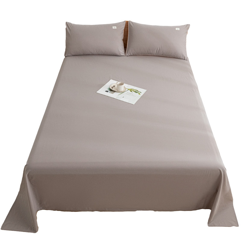 Комплект постельного белья из 3 предметов: 100% чистый стираный хлопок, однотонный. Пододеяльник, простыня, наволочка. Для односпальных и двуспальных кроватей.