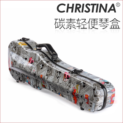 Скрипка, стеклянная мультяшная коробка из углеродного волокна