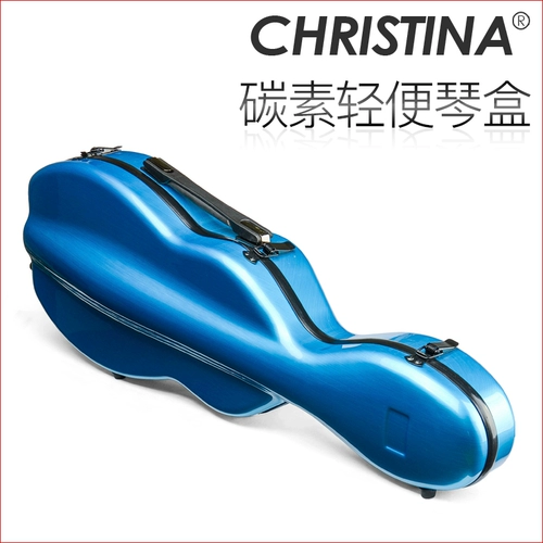 Скрипка, сверхлегкая переносная синяя коробка