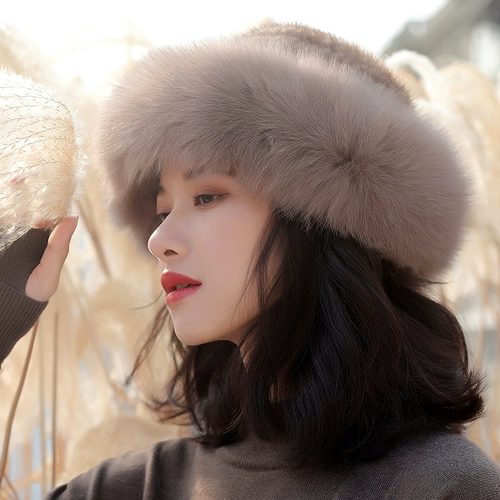 Новая норка шляпа женщина зимний рыбак, чтобы сохранить мех кожаная шляпа ночка норка патентная мода универсальная лиса шляпа для волос норка