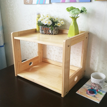 Printer shelf shelving desktop minimalist small wooden frame light lavish solid wood office modern containing shelf multilayer waterproofing