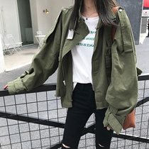 Spring and autumn 2021 new Korean loose bf tooling jacket female ins tide wild retro Hong Kong style student top