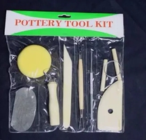 Wood pottery tool 8 pieces of pottery clay tool clay plastic tool soft pottery clay tool suit oil clay knife