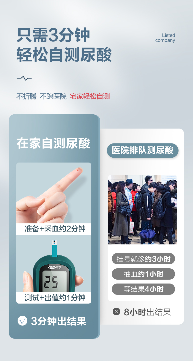 可孚 尿酸检测仪+25条试纸 图6