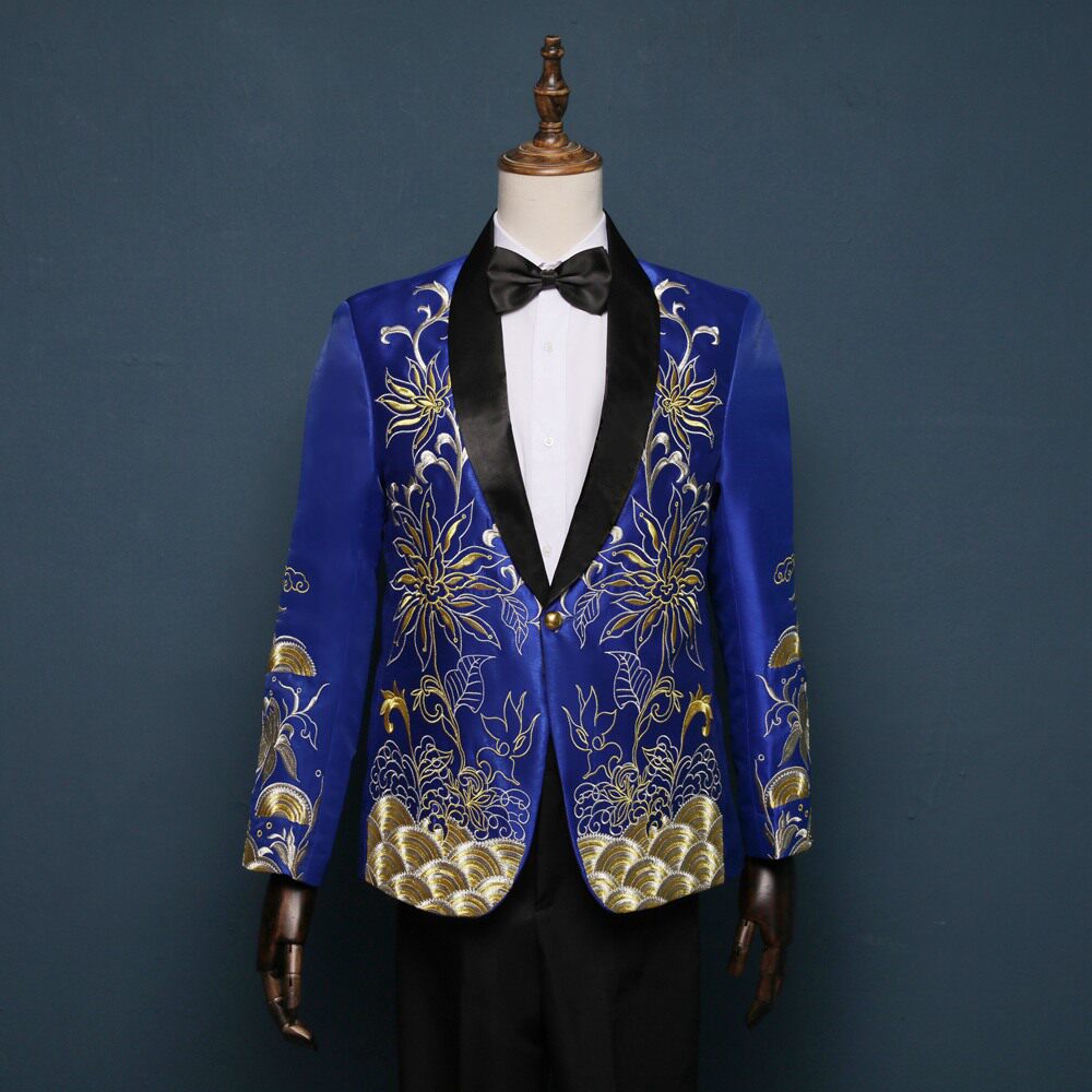 European Palace Men's Costume Stage Play in Costume Men's Photo Gallery Themed Suit Gown Chairs Embroidered