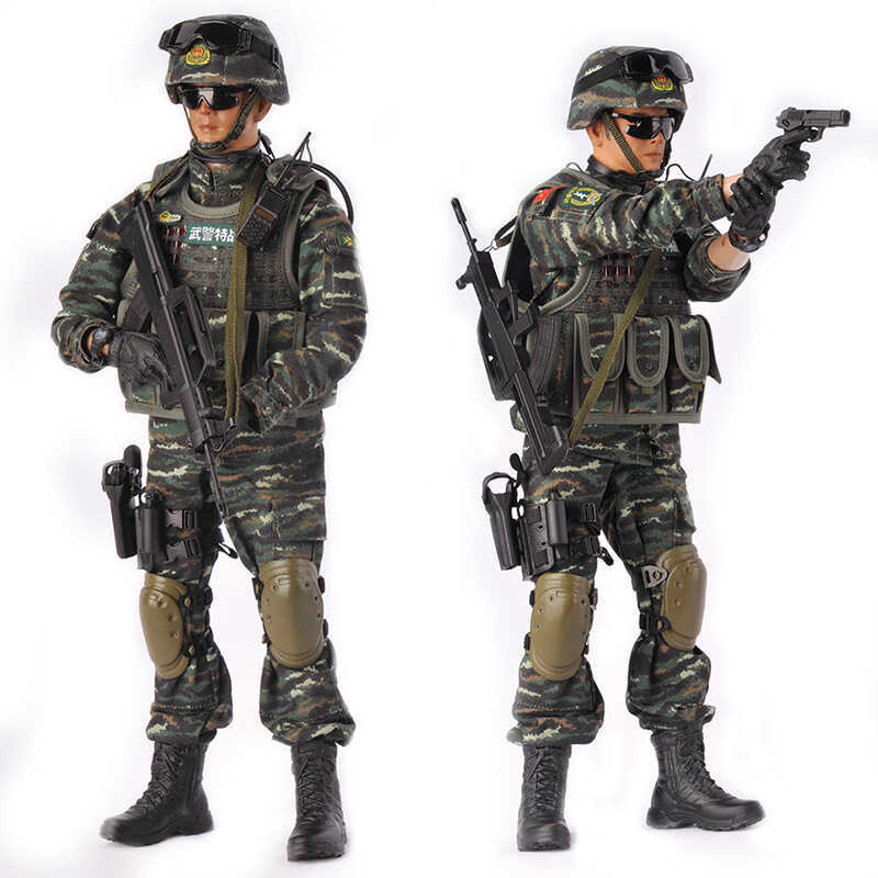 Peace Mission Chinese Armed Police Soldier Model Toy Movable Soldier Figure Military Retirement Gift Special Forces People's Liberation Army